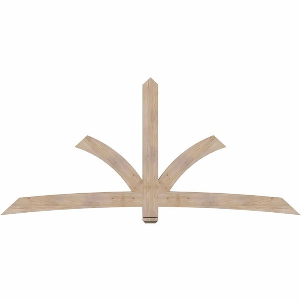 Ekena Millwork Davenport Smooth Timber Gable Bracket, Douglas Fir, 108"W x 49"H x 3 1/2"D x 5 1/2"F, 11/12 Pitch GBW108X49X0406DAV00SDF - main